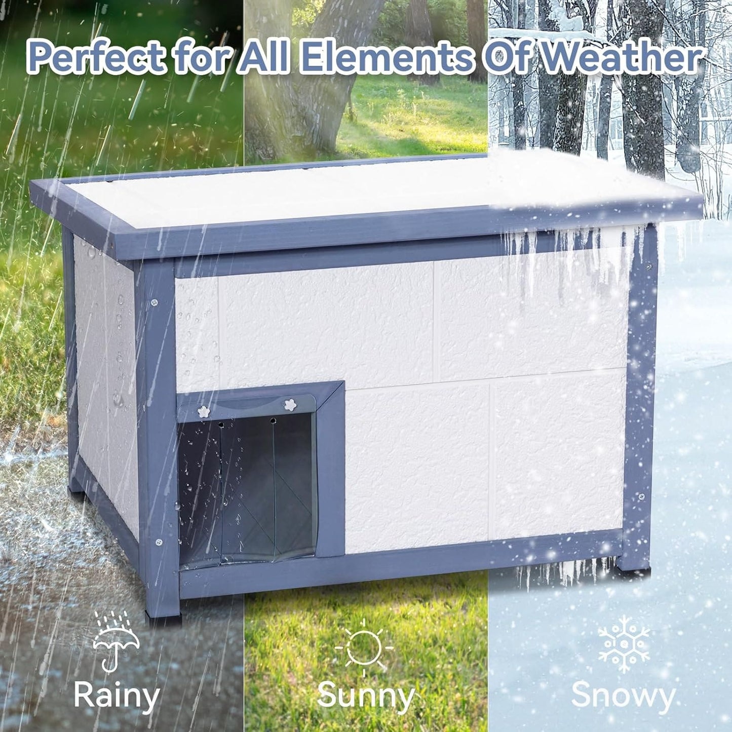 PETSFIT Large Catio Outdoor Cat Enclosure Weatherproof & Waterproof Outside Cat House - Pet Supplies