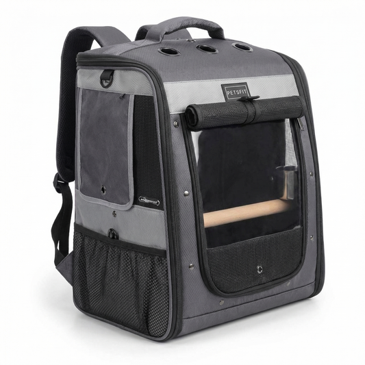 PETSFIT bird carrier backpack hero view on white background