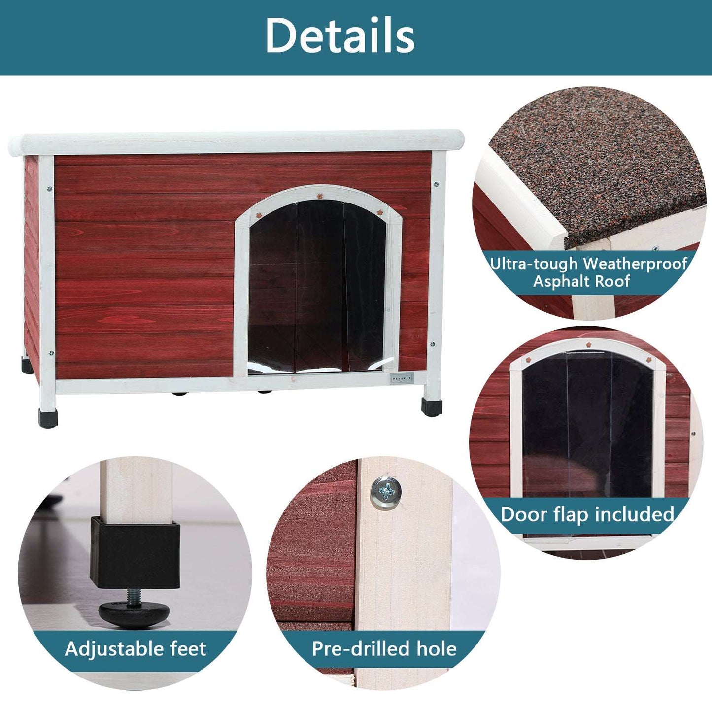 Petsfit-Weatherproof-Wooden-Outdoor-Dog-House-05