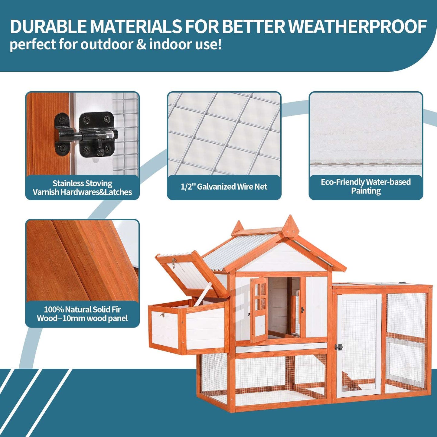 Petsfit-Weatherproof-Outdoor-Chicken-Coop-with-Nesting-Box-05
