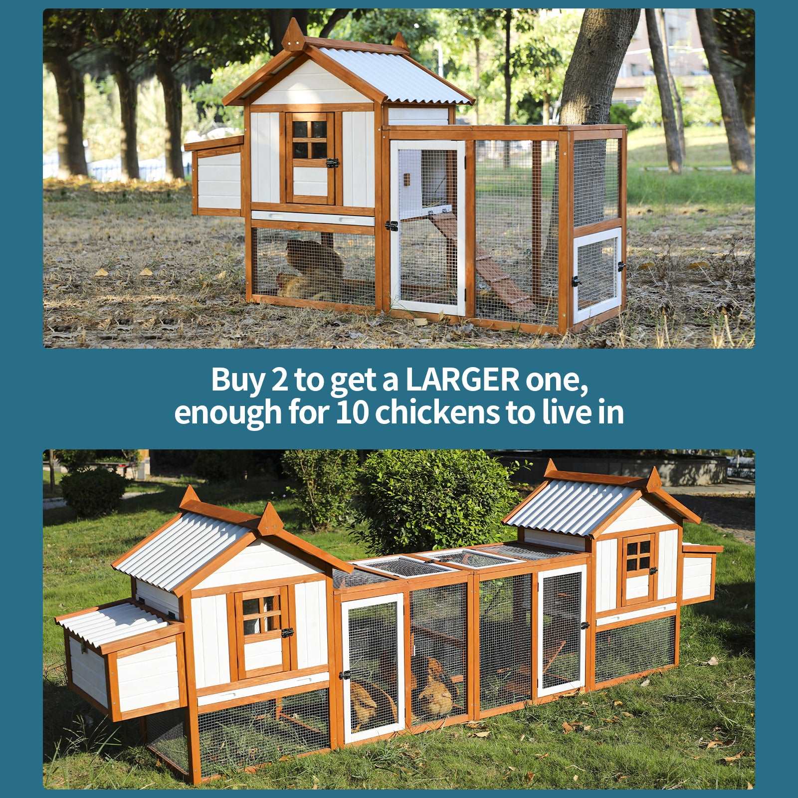 Petsfit-Weatherproof-Outdoor-Chicken-Coop-with-Nesting-Box-07
