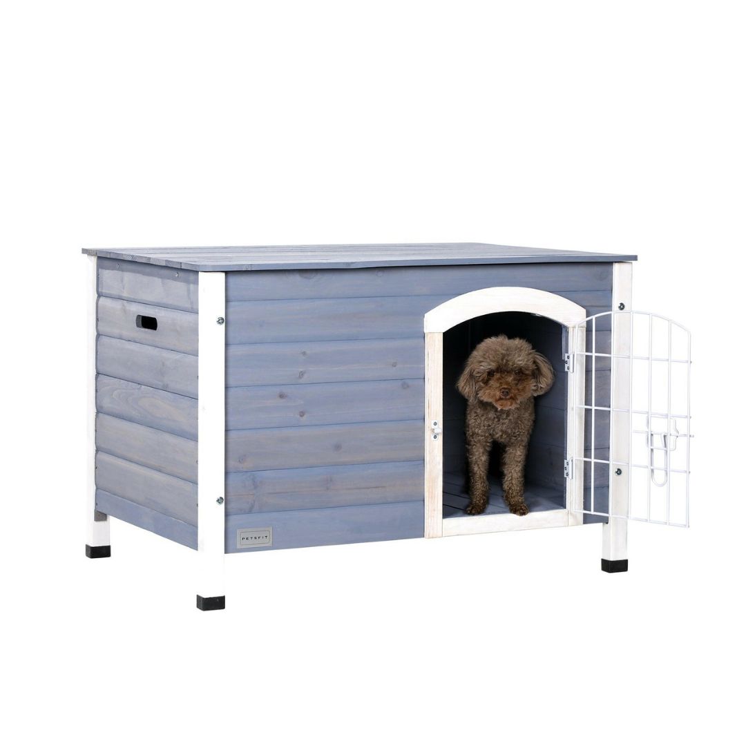PETSFIT Cat House Indoor Cat Litter Box Enclosure Modern Cat Furniture with Door
